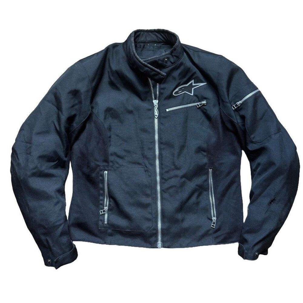 Women's Alpinestars Racing Jacket Padded W/ Lining Size L Black Motorcycle